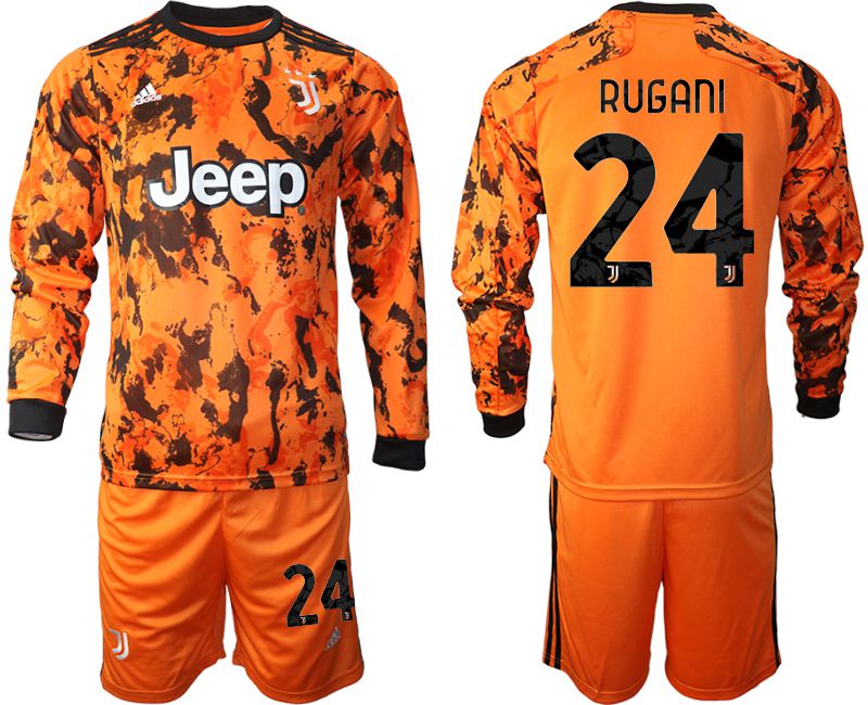 Men 2020-2021 club Juventus away long sleeves #24 orange Soccer Jerseys
